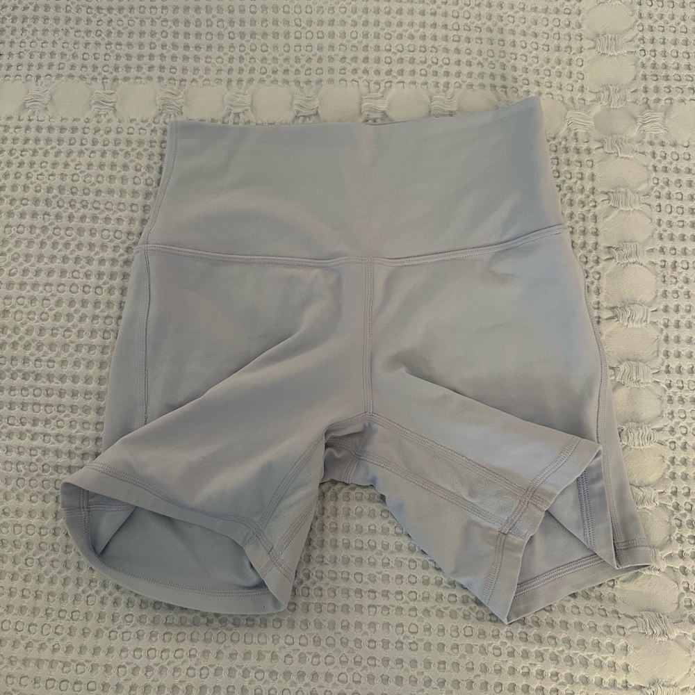 lululemon Align High Rise Light Blue 4” Biker Shorts